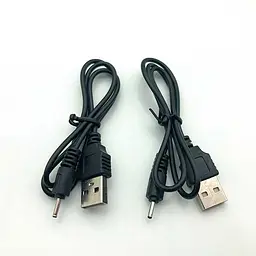 Зарядний кабель USB для секс-іграшок DC 2,0 мм 0,5 м Чорний - мініатюра 2