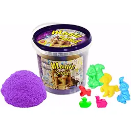 Кінетичний пісок Strateg Magic Sand бузкового кольору у відрі 1 кг