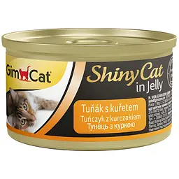 Вологий корм для котів GimCat ShinyCat in Jelly з тунцем та куркою 70 г
