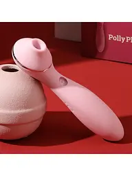 Вибратор KisToy Polly Plus Вакуумный, 16.8х3.5 см розовый - миниатюра 5