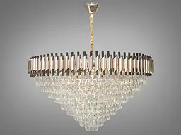 Сучасна кришталева люстра для великої зали Diasha 201202/1000SGD+BK - мініатюра 3