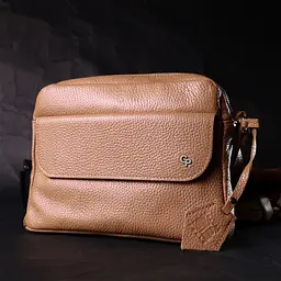Шкіряна жіноча сумка GRANDE PELLE 23х17х7 см sum0023596 - мініатюра 9