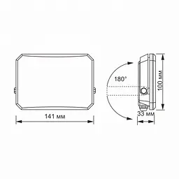 LED прожектор VIDEX F3 30W 5000K 220V Black (VLE-F3-0305B) - мініатюра 6