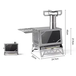 Піч кемпінгова Naturehike (CNK2300CW020) твердопаливна - мініатюра 2