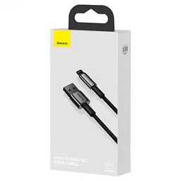 Кабель Baseus Tungsten Gold Fast Charging Cable USB to Lightning 2.4A 1m CALWJ-01 Black - мініатюра 4