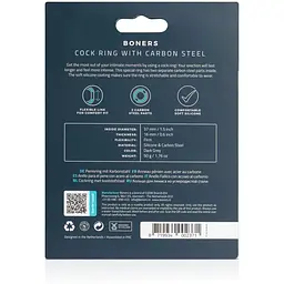 Ерекційне кільце BOners Cock Ring With Carbon Steel - мініатюра 4
