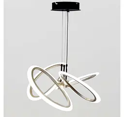 Світлодіодна підвісна люстра Artlight WG5145-4CF+BK, 64 Вт, світло-кавовий сатин + чорний - мініатюра 3
