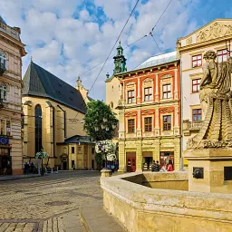 Інтер'єрна картина Львів, Площа Ринок, Lviv, інтер'єрний декор, 60×90 см (id0226) - мініатюра 5