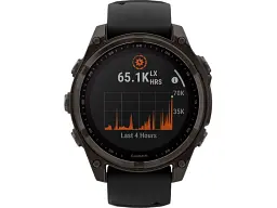 Спортивний годинник Garmin Fenix 8 47mm Solar Sapphire Carbon Gray DLC Titanium w. Black/Pebble Gray S. Band (010-02906-10/11) - мініатюра 3