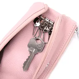 Стильна ключниця ніжного кольору із натуральної шкіри ST Leather 22510 рожева - мініатюра 7