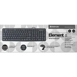 Клавіатура Defender Element HB-520 USB UKR Black (45529) - мініатюра 3