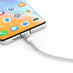 Кабель SkyDolphin S05L TPE Frost Line USB - Lightning (M/M), 1 м, Білий (USB-000548) - мініатюра 2