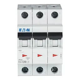 Автоматичний вимикач Eaton 3-п. М3 С 50А PL6 6кА - мініатюра 2