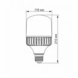 LED лампа VIDEX A118 50W E27 5000K - мініатюра 3