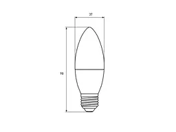 Лампа світлодіодна EUROELECTRIC 6W E27 CL (100) - мініатюра 3