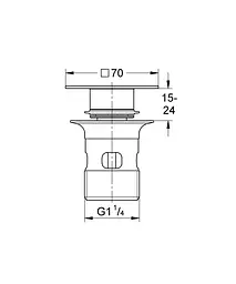 Донний клапан Grohe Click-Clack 40565000, Хром - мініатюра 2