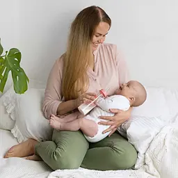 Скляна пляшечка для годування Baboo Sea Life Антиколікова, 240 мл, 3+ міс., помаранчева (3-118) - мініатюра 5