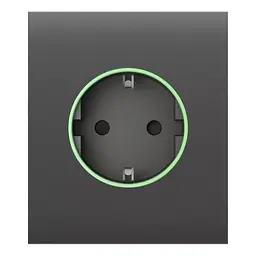 Фронтальна панель Ajax CenterCover (smart) [type F] [55] ASP grey/сіра для розумної розетки Outlet (type F) (26-00354) - мініатюра 1
