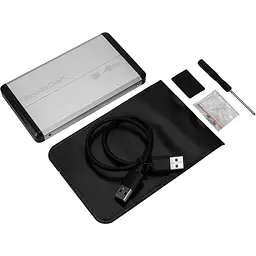 Зовнішня кишеня PowerPlant HDD 2.5` to USB 3.0 Silver (HC380015) [118482] - мініатюра 5