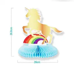 Декор "Happy Birthday" єдиноріг 26.8×26 см