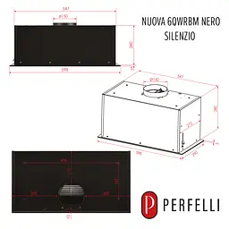 Витяжка повновбудована PERFELLI NUOVA 6QWRBM NERO SILENZIO - мініатюра 19