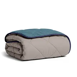 Покривало стьобане двостороннє Cosas TAUPE STONE CS4 на ліжко та диван 110х140 см синє (Blanket_84Quartz_68Sky_kt_87DarkBlue_110х140)