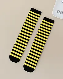 Дитячі шкарпетки смугасті чорно-жовті 3-12 років One Size 4258