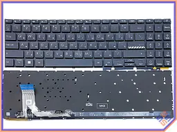 Клавіатура для ноутбука ASUS (K3604, K3605 series) rus, чорний, без фрейму, підсвічування клавіш