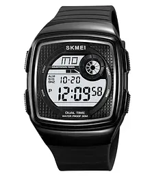 Годинник чоловічий наручний спортивний Skmei 2208 (Чорний з білим)