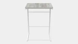 Столик Террі Ferrum-decor 650x440x330 Білий метал ДСП Бетон 16 мм (FRD-104661) - мініатюра 3