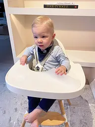 Столик до стільця для годування Childhome Evolu із силіконовим підносом білий (CHEVOTSAW) - мініатюра 7