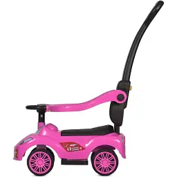Дитяча каталка-толокар Bambi M 5763L-8 з батьківською ручкою рожевий - мініатюра 4
