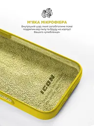 Силиконовый чехол для Apple iPhone 16 Pro Max, ICON2 Case, желтый, противоударный, панель, защита всего корпуса, матовая поверхность Soft Touch, выступает над дисплеем, совместим с защитными стеклами и пленками, с микрофиброй, ArmorStandart (ARM81310) - мініатюра 7