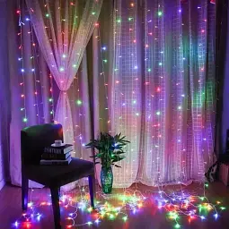 Світлодіодна гірлянда-завіса Christmas Decoration 240LED 220В 2x2м Різнокольорова