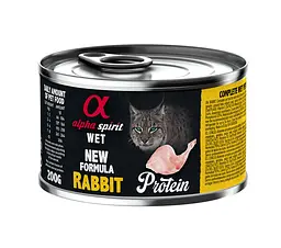 Вологий корм для котів Alpha Spirit Rabbit for Adult Cat з кроликом 200 г as311285