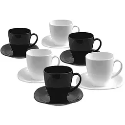 Сервіз чайний Luminarc Carine Black & White 220 мл (5482617) - мініатюра 2
