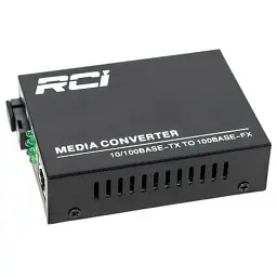 Медіаконвертер RCI 100M, 20km, SC, RJ45, Tx 1550nm, standart size metal case (RCI902W-FE-20-R)