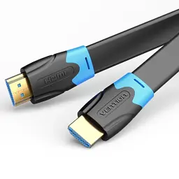 Кабель мультимедійний HDMI M to HDMI M 2.0m 4K60Hz flat black Vention (AAKBH)