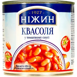 Уцінка. Квасоля Ніжин у томатному соусі 420 г з/б (943019) 