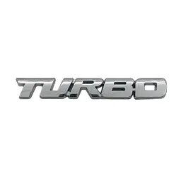 Емблема напис TURBO хром 129х18мм метал (на скотчі)