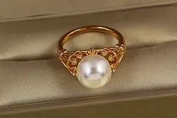 Кільце Xuping Jewelry куля з перлиною р 18 золотисте - мініатюра 2