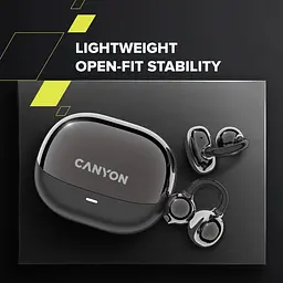 Навушники Canyon TWS OWS Ear Clips OnFlow 14 Black (CNS-TWS14B) - мініатюра 9