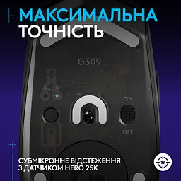 Комп'ютерна миша Logitech G309 LIGHTSPEED Black 910-007199 teh0022074 - мініатюра 2
