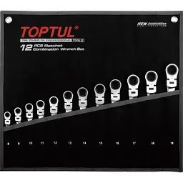 Ключ Toptul з тріскачкою та шарніром комбінований (GPAQ1204)