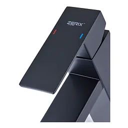 Змішувач для умивальника Zerix KUB-001 Black ZX4703 Чорний матовий - мініатюра 2