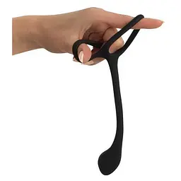 Ерекційне кільце Orion Black Velvets CockBall Ring+Plug - мініатюра 5