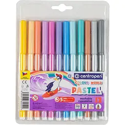 Фломастери "Centropen" /7550/1209 TP/ 12 кол. пастельні (8595013644737)(SC)