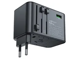 Мережевий зарядний пристрій Acefast Z1 5xUSB 75 W GaN 3xUSB-C 2xUSB-A PD Black (6974316282495) - мініатюра 3