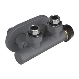Комплект дизайн кранів з термоголовкою Ideale Duo 1/2”x1/2” антрацит - мініатюра 2