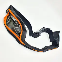Сумка на пояс спортивна для бігу фітнесу телефону 2 кишені еластична 60-130 см, що розтягується Pocket Belt помаранчевий